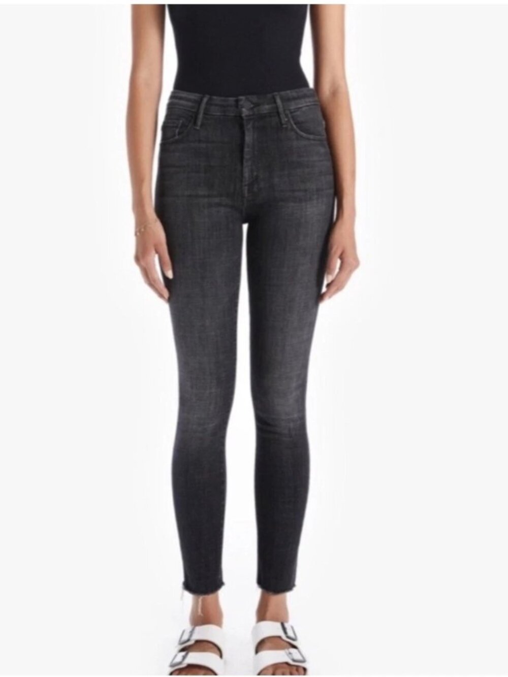 MOTHER “The Looker Ankle Fray” Jeans – Black wash «Blackbird » - SIze  26